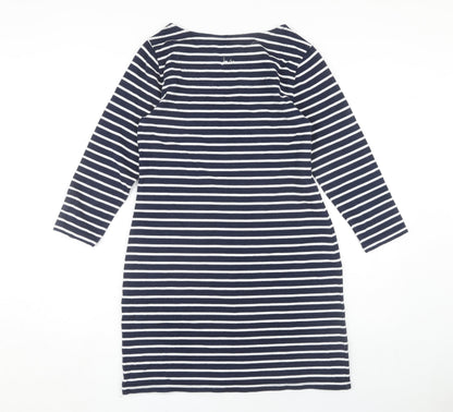 Joules Women’s Striped Boat Neck Shift Dress Size 10