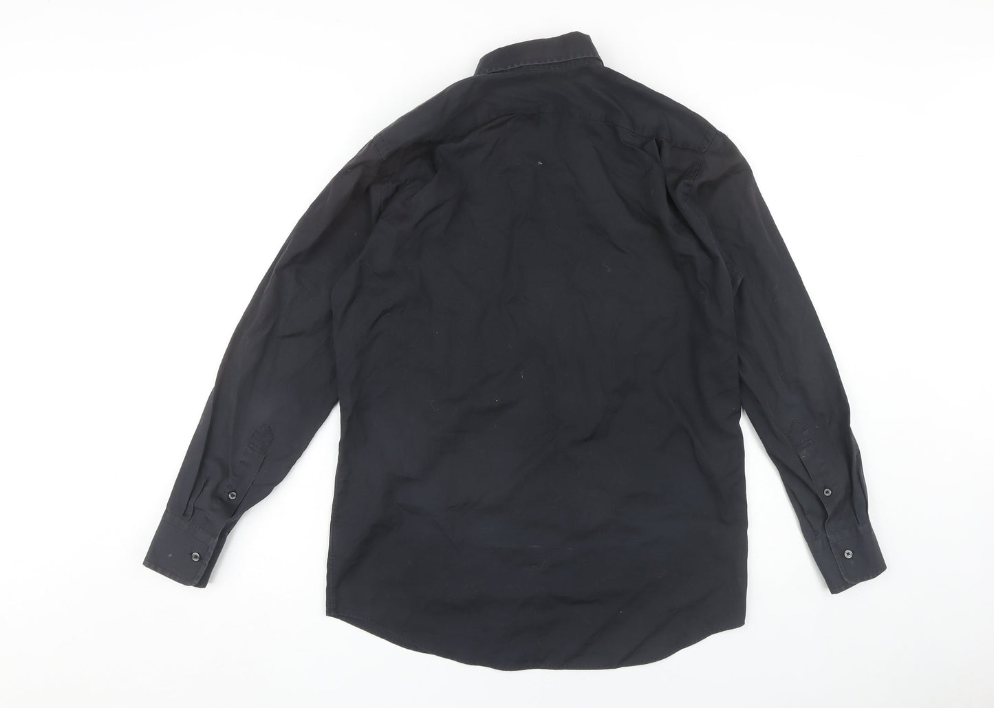 Uniqlo Men's Black Long Sleeve Cotton Casual Shirt M
