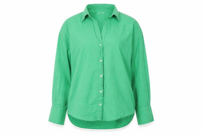 Womens UK Size S Zara Green Basic Button-Up