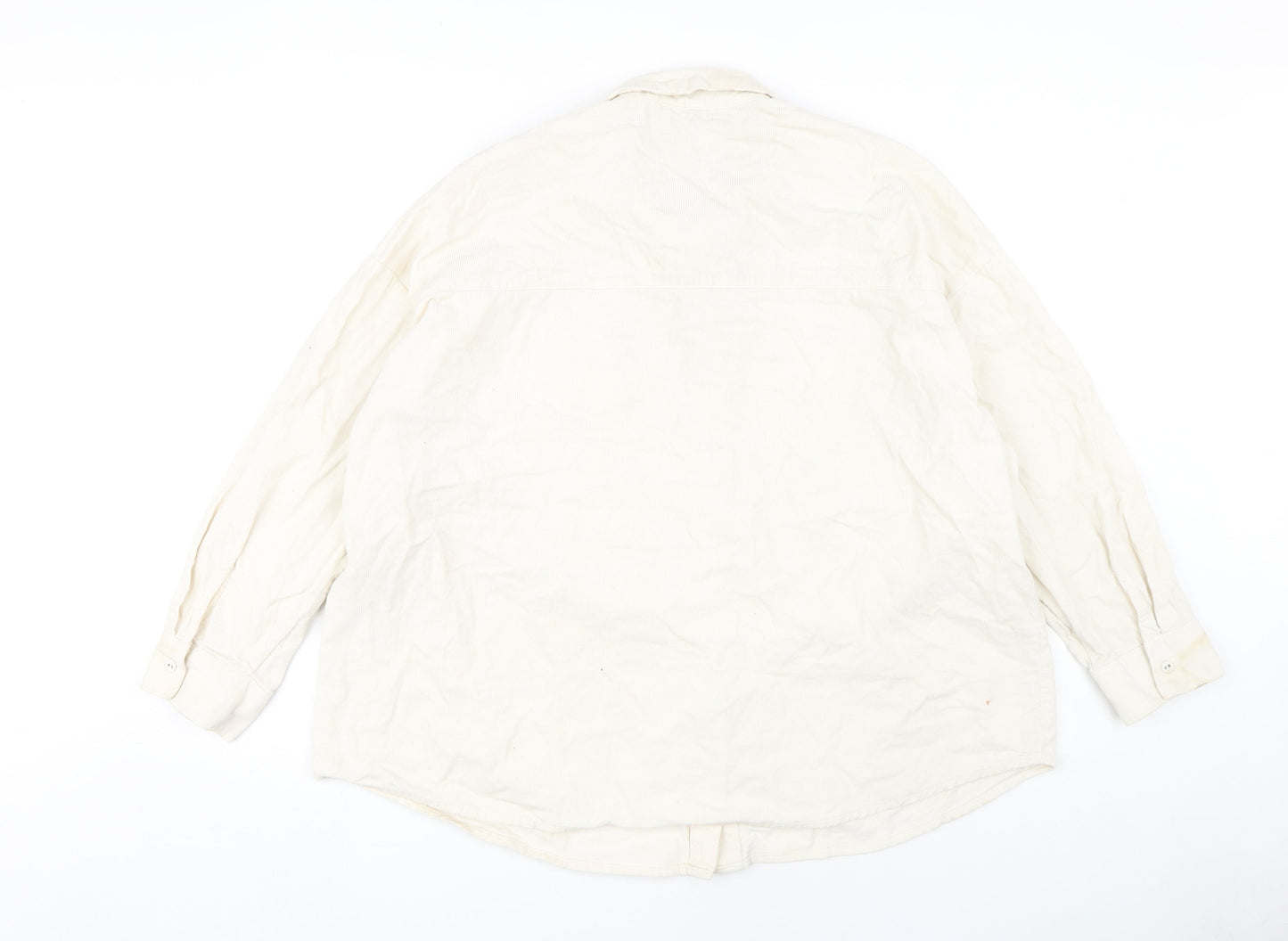 Womens UK Size L H&M White Basic Button-Up