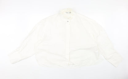 Womens UK Size XL Zara White Basic Blouse