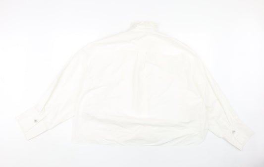 Womens UK Size XL Zara White Basic Blouse
