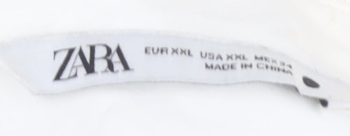 Womens UK Size XL Zara White Basic Blouse