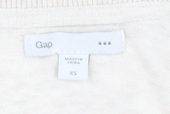 Gap Women's Ivory XS Cardigan Button Knit V-Neck