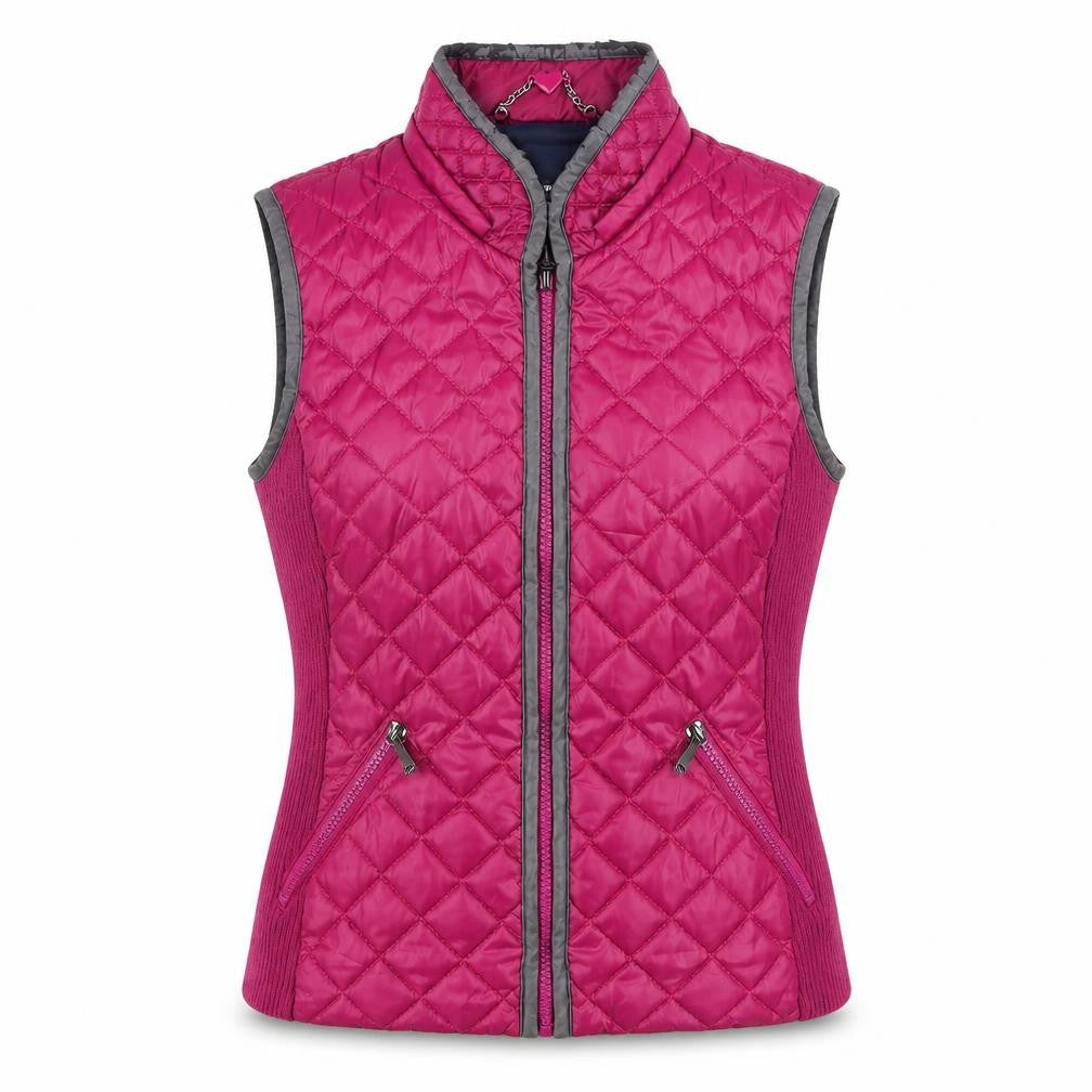 Womens UK Size 10 Betty Barclay Red Quilted Coat