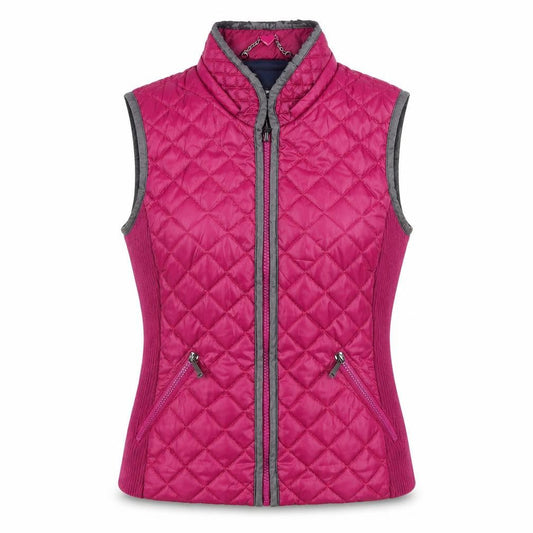 Womens UK Size 10 Betty Barclay Red Quilted Coat