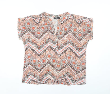 Womens UK Size M Wallis Multicoloured Basic Blouse