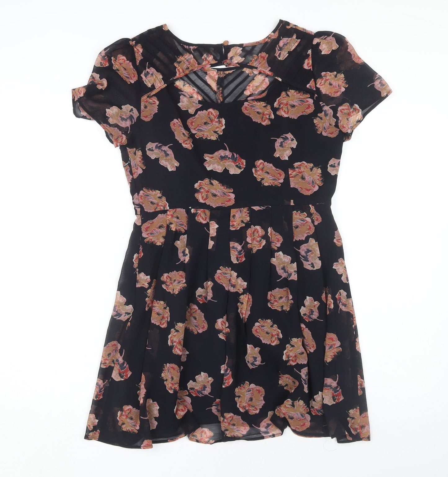 Pins and Needles Women's Black Floral Dress M