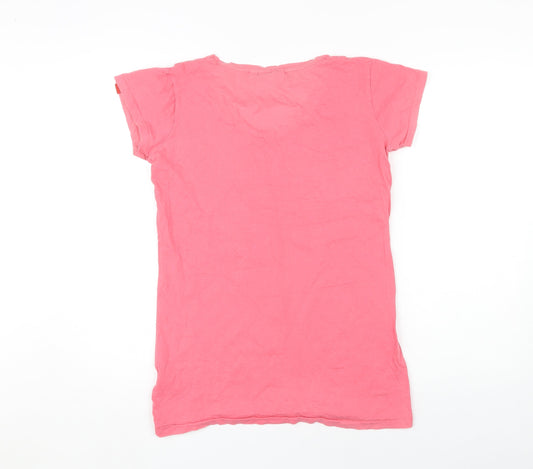 Womens UK Size 10 Kangol Pink Basic T-Shirt