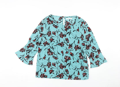 Womens UK Size S VILA Blue Basic Blouse