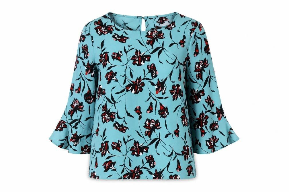Womens UK Size S VILA Blue Basic Blouse