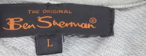 Mens UK Size L Ben Sherman Grey Full Zip Sweatshirt