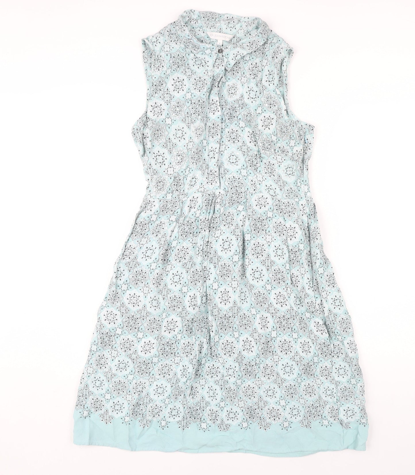 RJR John Rocha Women's Blue A-Line Collared Dress
