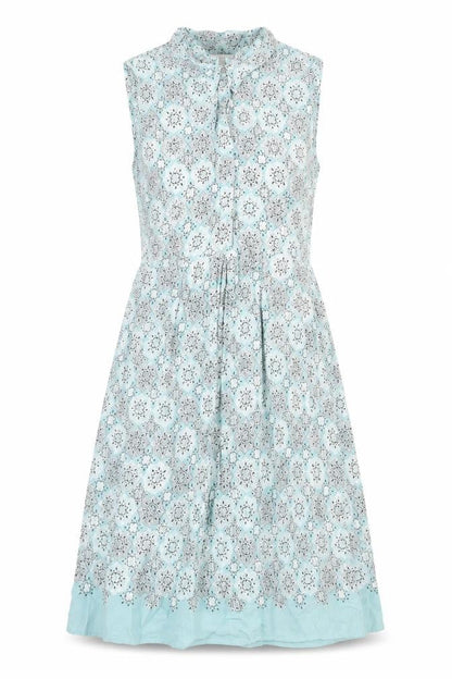 RJR John Rocha Women's Blue A-Line Collared Dress