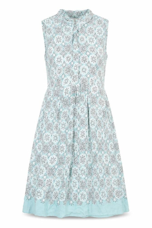 RJR John Rocha Women's Blue A-Line Collared Dress