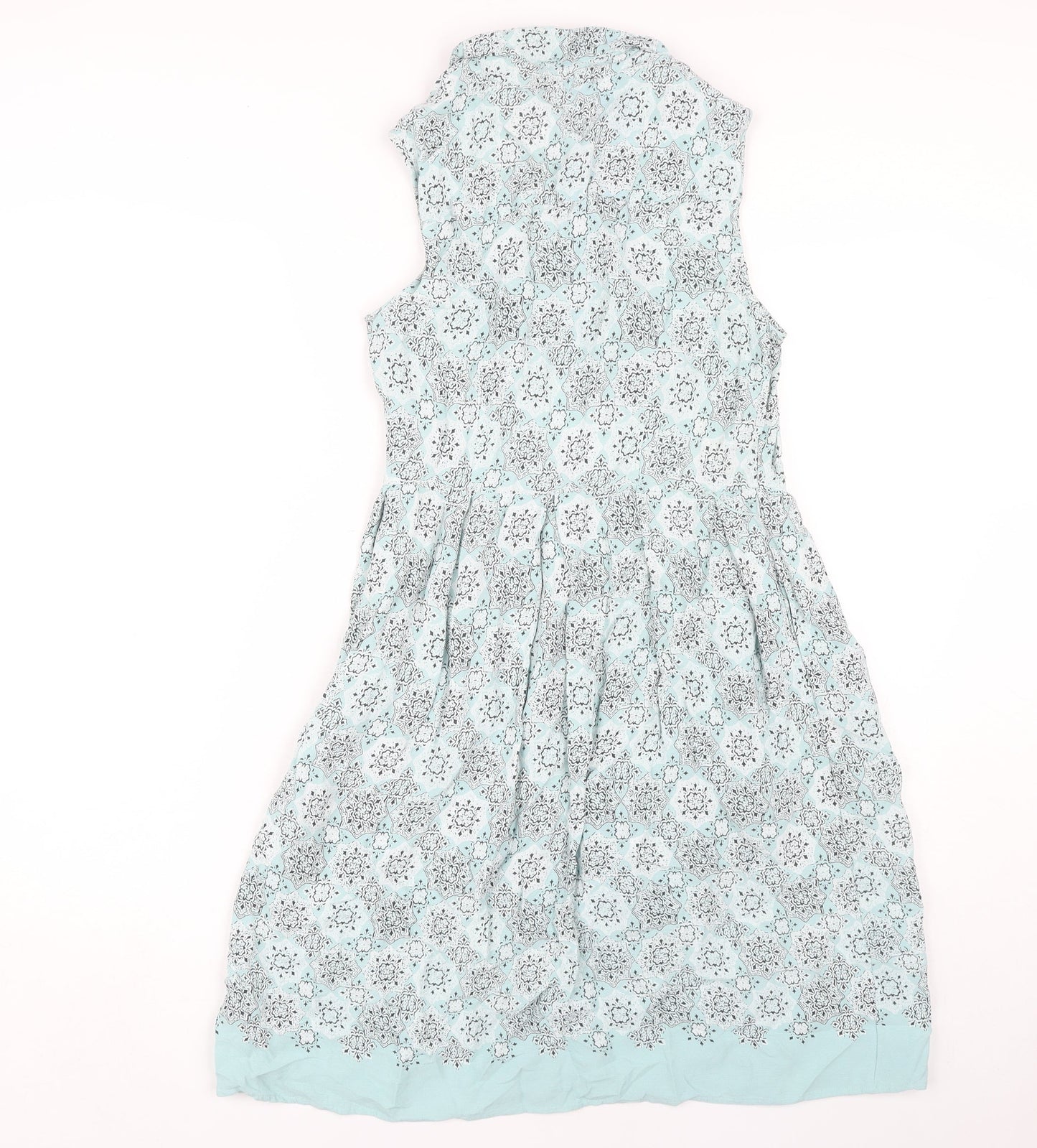 RJR John Rocha Women's Blue A-Line Collared Dress