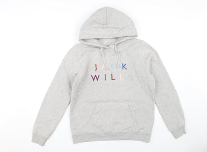 Womens UK Size 12 Jack Wills Grey Pullover Hoodie