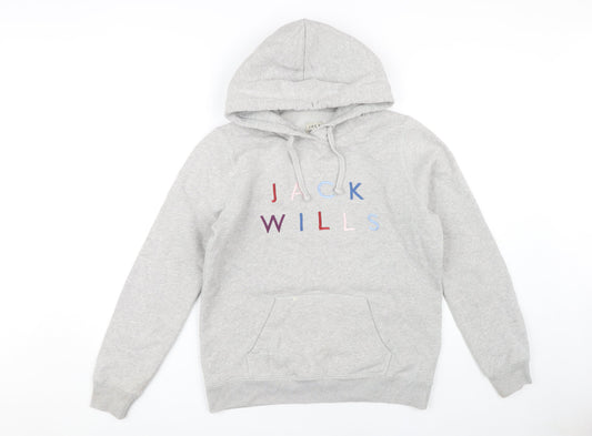 Womens UK Size 12 Jack Wills Grey Pullover Hoodie
