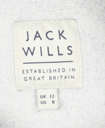 Womens UK Size 12 Jack Wills Grey Pullover Hoodie