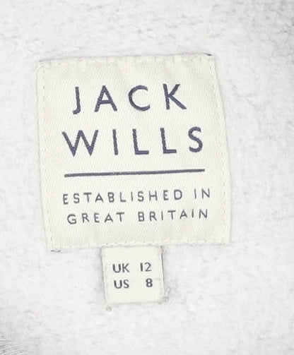 Womens UK Size 12 Jack Wills Grey Pullover Hoodie