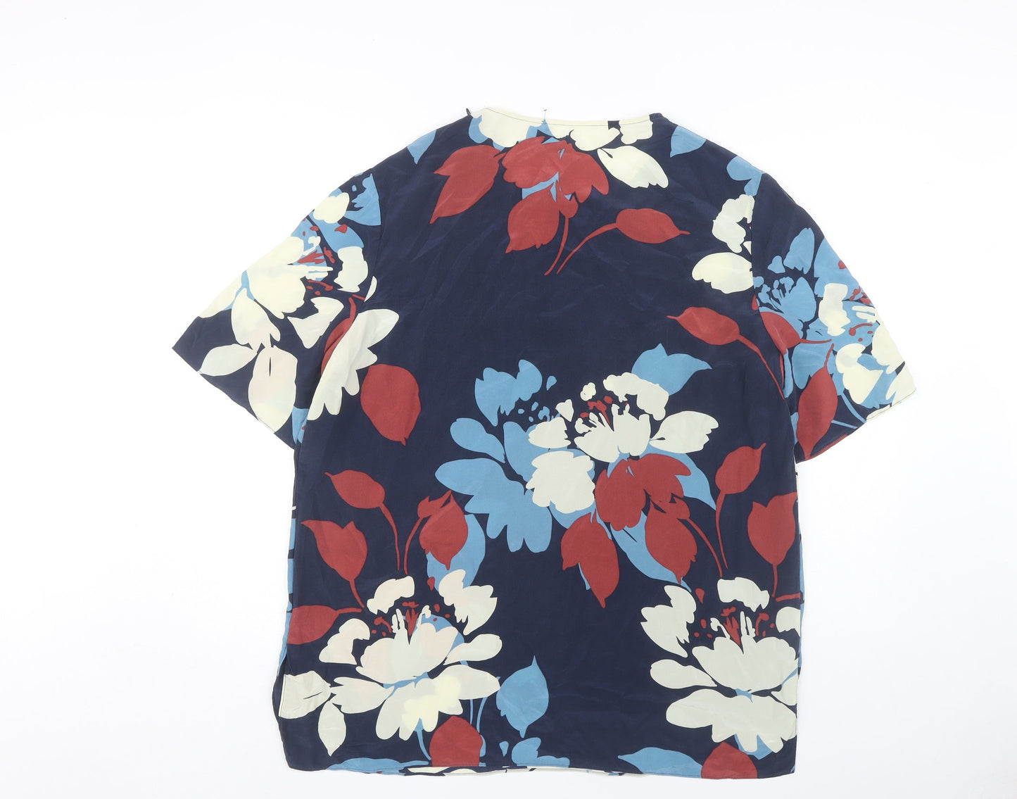 Jaeger Floral Silk Blouse, Women's Size 18, Multicoloured