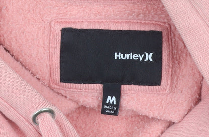 Hurley Women's Pink Hoodie Size M with Logo Accent