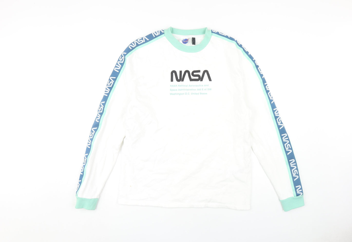 NASA Unisex White Pullover Sweatshirt S