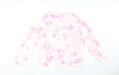 Hush Women's Pink Tie Dye Palm Sweatshirt, Size S