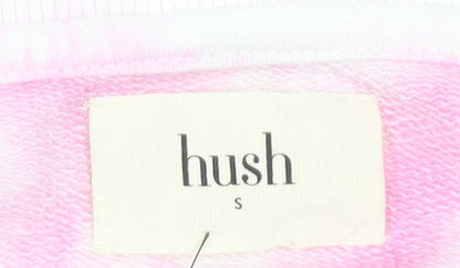 Hush Women's Pink Tie Dye Palm Sweatshirt, Size S
