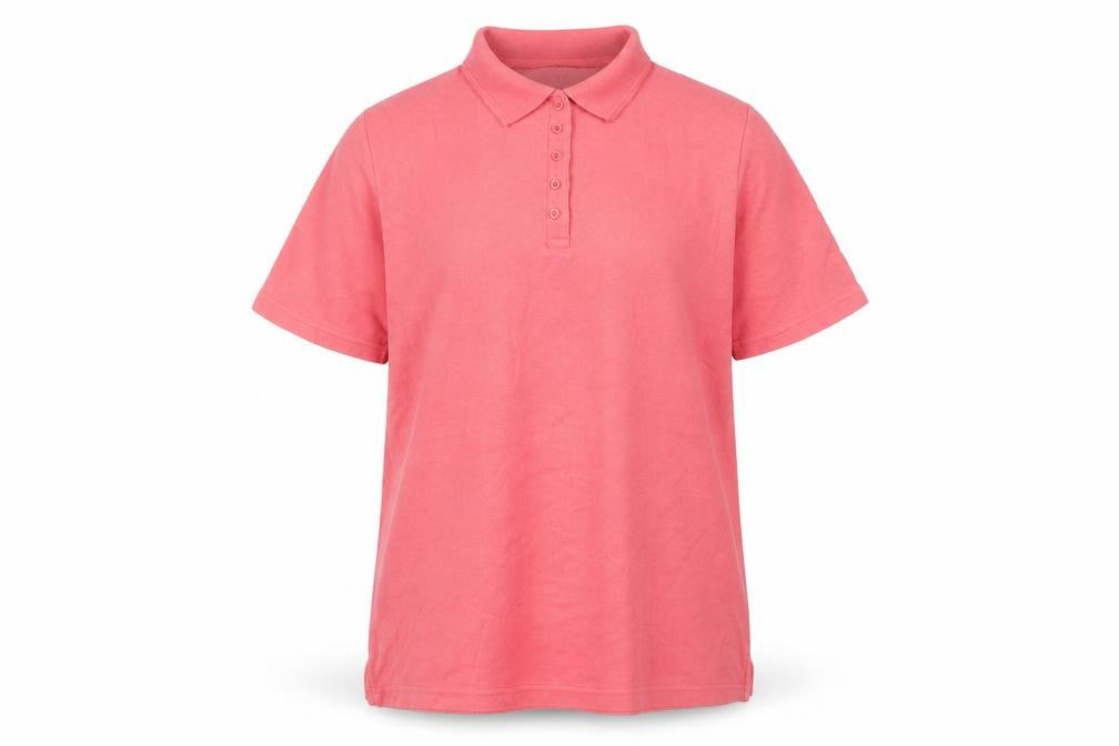 Unisex Adults UK Size L ISLE Pink Basic Polo