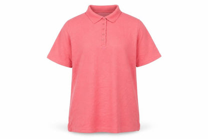 Unisex Adults UK Size L ISLE Pink Basic Polo