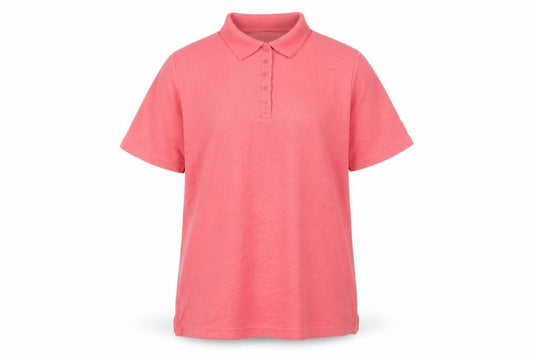Unisex Adults UK Size L ISLE Pink Basic Polo