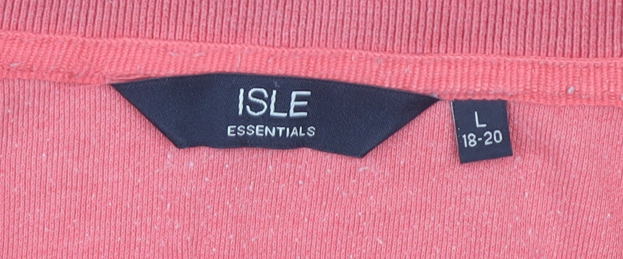 Unisex Adults UK Size L ISLE Pink Basic Polo