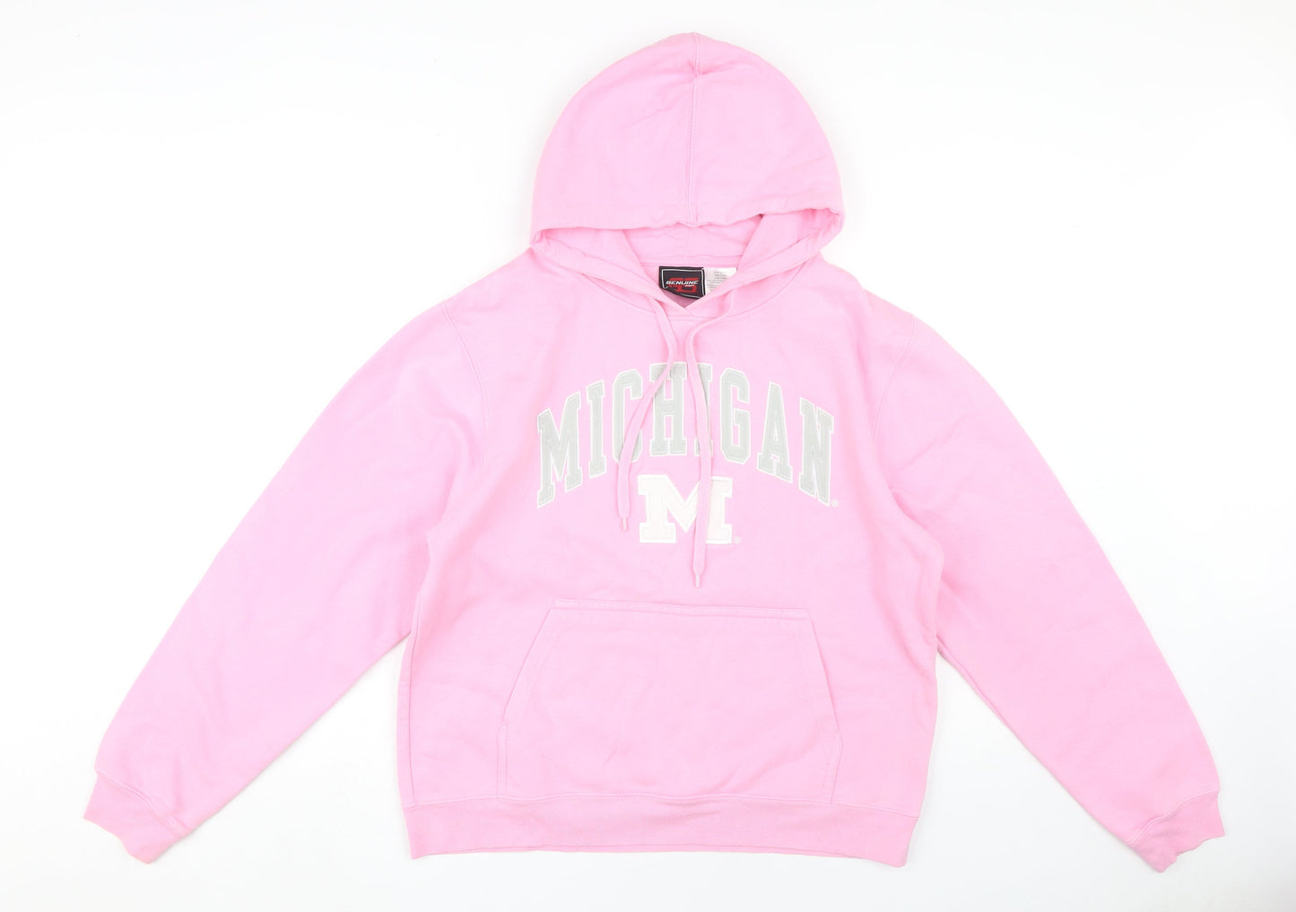 Genuine Stuff Unisex Pink XL Pullover College Hoodie
