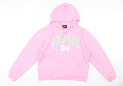 Genuine Stuff Unisex Pink XL Pullover College Hoodie