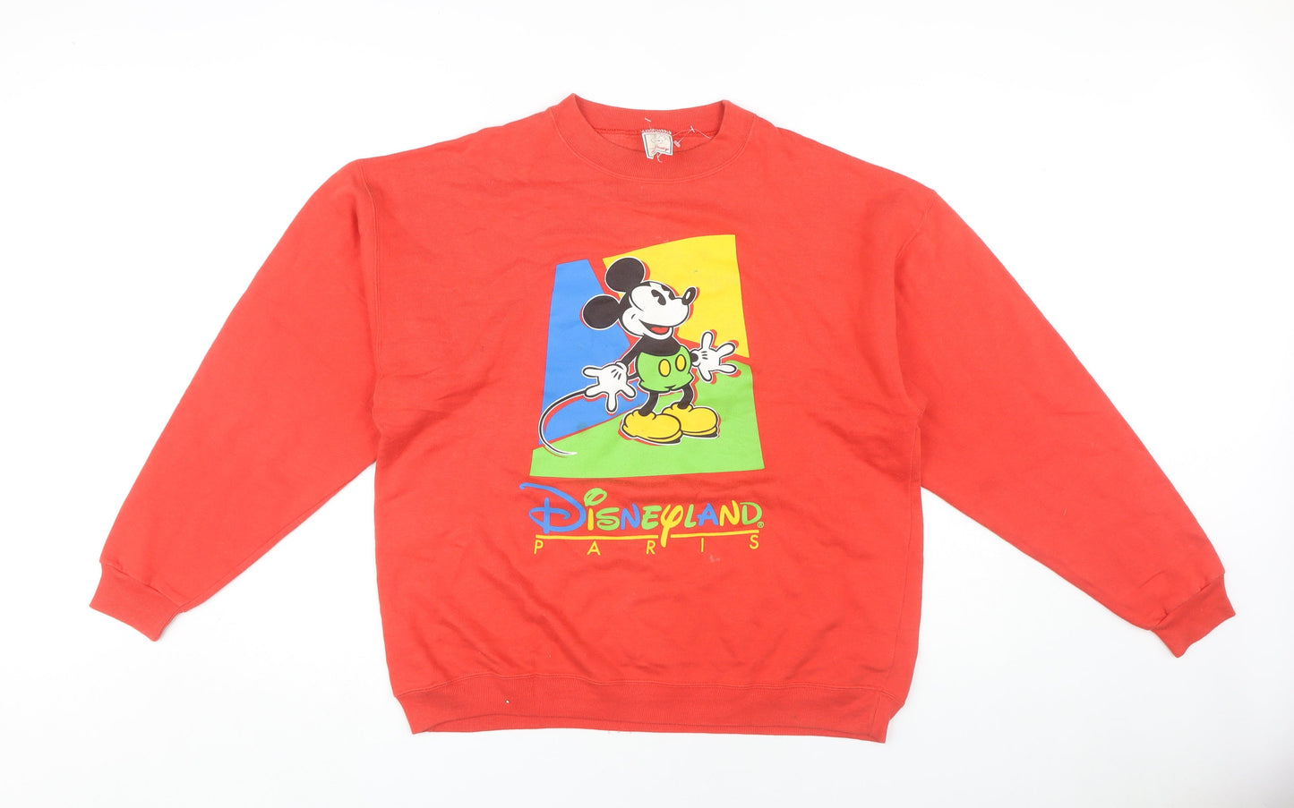 Unisex Adults UK Size S Disney Red Pullover Sweatshirt
