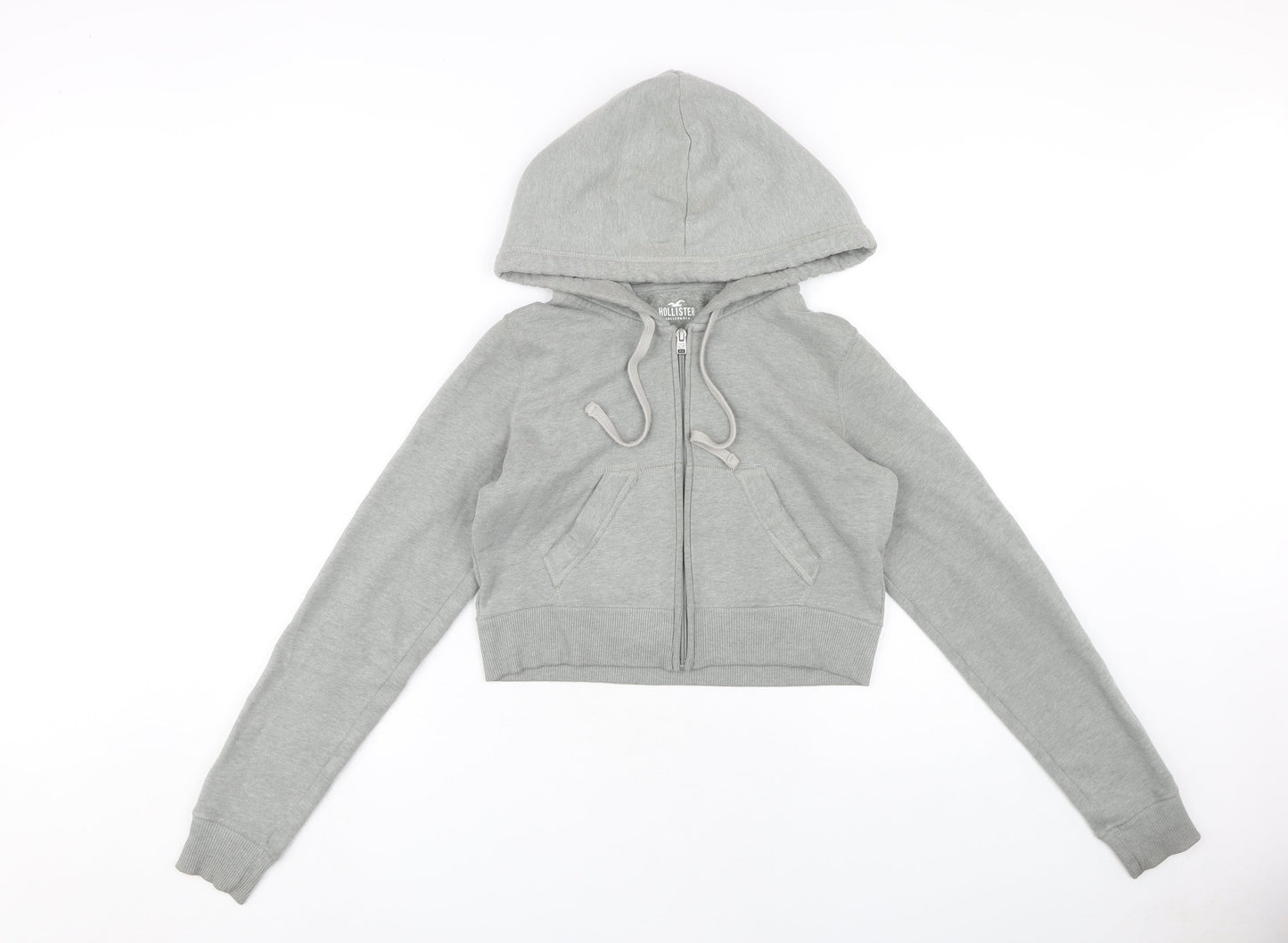 Hollister Women’s Grey Full Zip Hoodie Size S