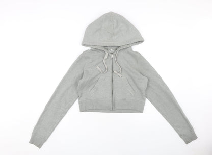 Hollister Women’s Grey Full Zip Hoodie Size S