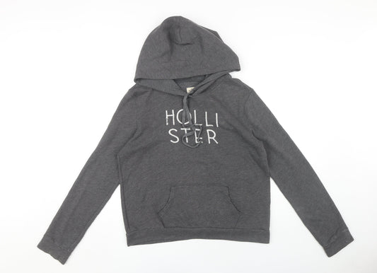 Hollister Women's Grey Pullover Hoodie Size M