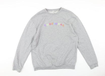 Skinnydip Women's Grey Pullover Sweatshirt L
