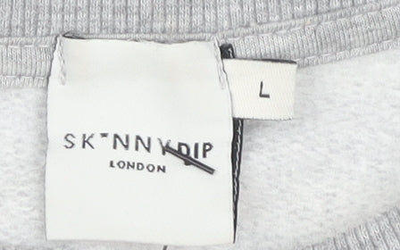 Skinnydip Women's Grey Pullover Sweatshirt L