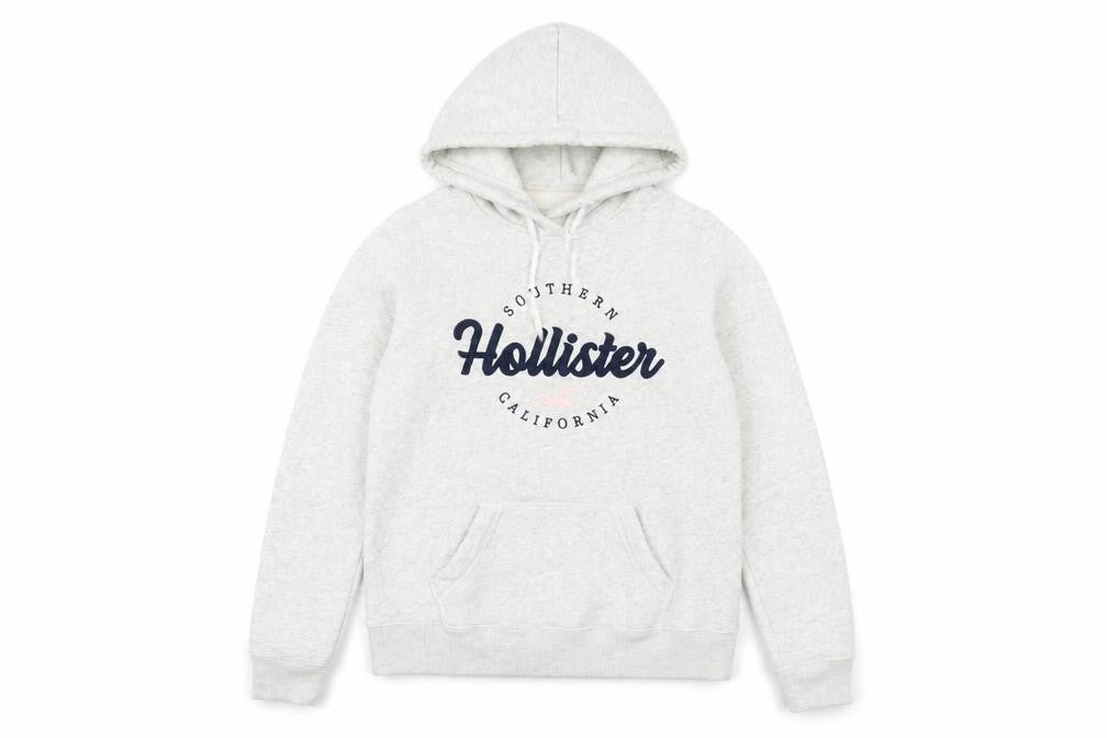 Womens UK Size S Hollister Grey Pullover Hoodie