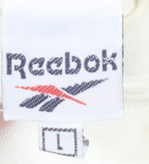 Reebok Unisex Ivory Sweatshirt L - Logo Accent