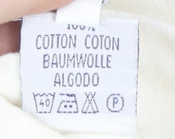 Reebok Unisex Ivory Sweatshirt L - Logo Accent