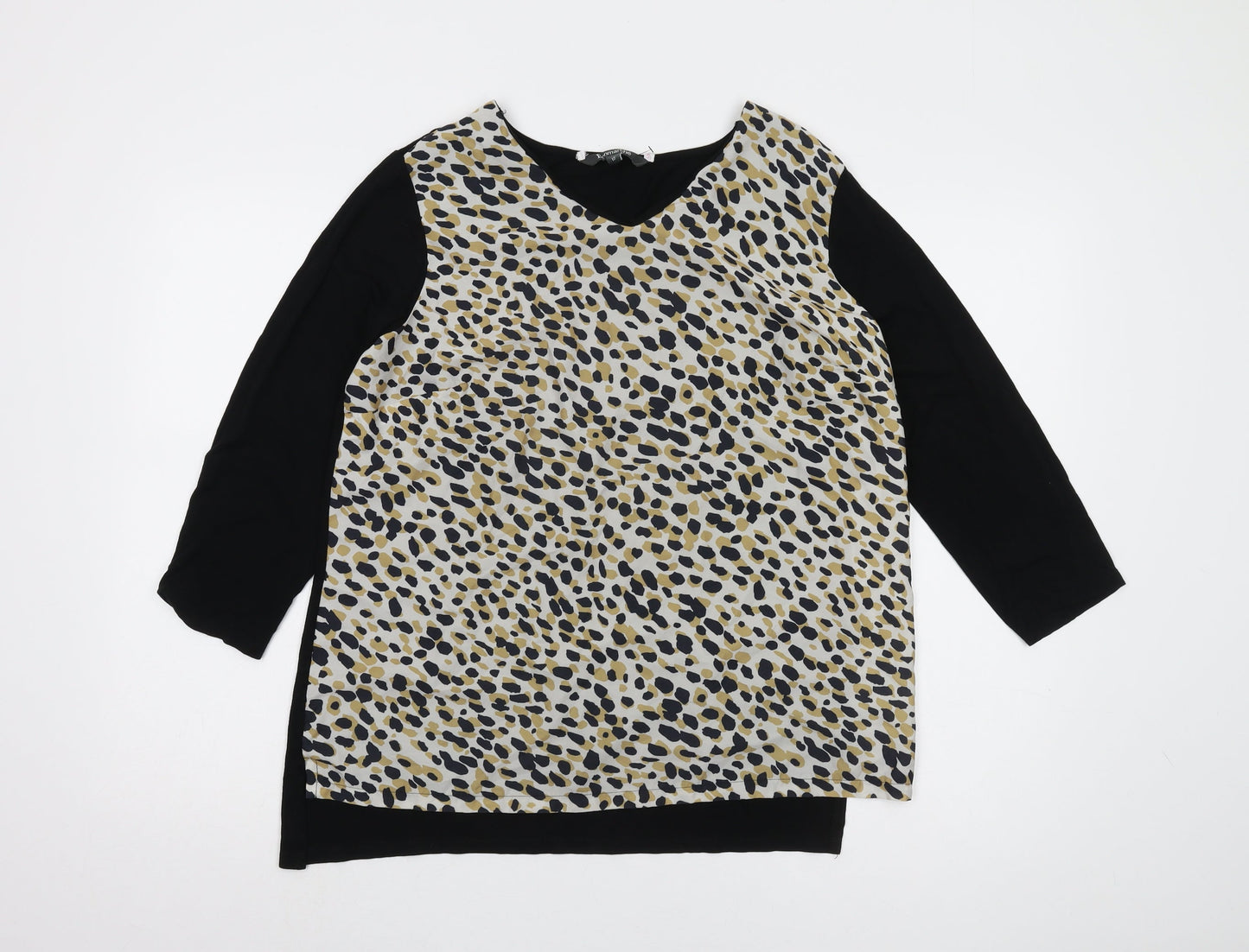Womens UK Size 12 Bonmarché Black Tunic Blouse