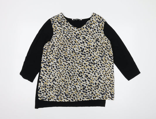 Womens UK Size 12 Bonmarché Black Tunic Blouse