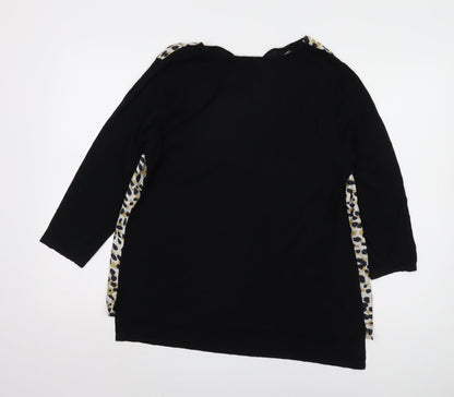 Womens UK Size 12 Bonmarché Black Tunic Blouse