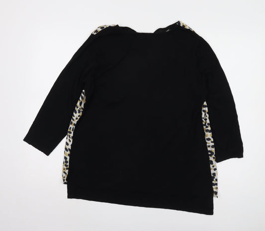 Womens UK Size 12 Bonmarché Black Tunic Blouse