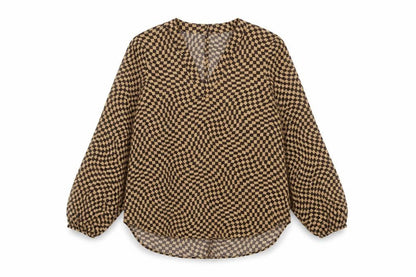 Womens UK Size 12 Marks and Spencer Brown Basic Blouse
