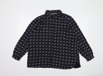 Womens UK Size 18 Marks and Spencer Blue Basic Button-Up